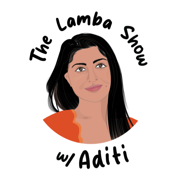 The Lamba Show w/ Aditi illustrated logo